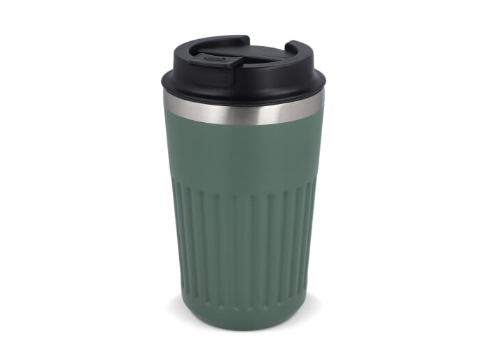Mug isotherme publicitaire 400 ml en inox Vert olive